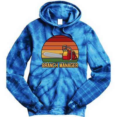 Funny Vintage Chainsaw Branch Manager Lumberjack And Logger Tie Dye Hoodie