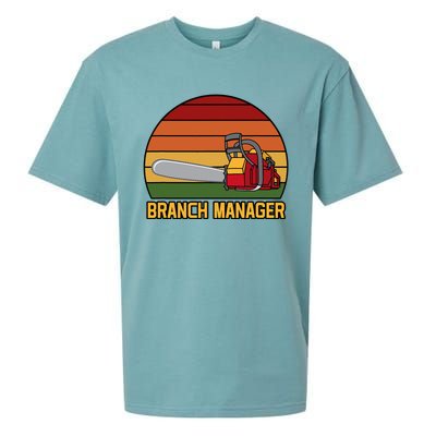 Funny Vintage Chainsaw Branch Manager Lumberjack And Logger Sueded Cloud Jersey T-Shirt