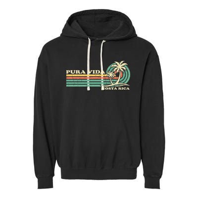 Family Vacation Costa Rica Pura Vida Beach Garment-Dyed Fleece Hoodie