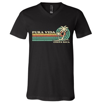 Family Vacation Costa Rica Pura Vida Beach V-Neck T-Shirt