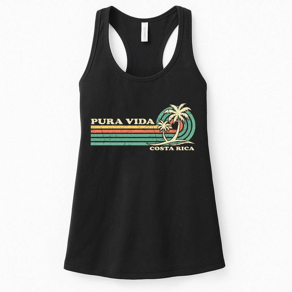 Family Vacation Costa Rica Pura Vida Beach Womens Tank Top