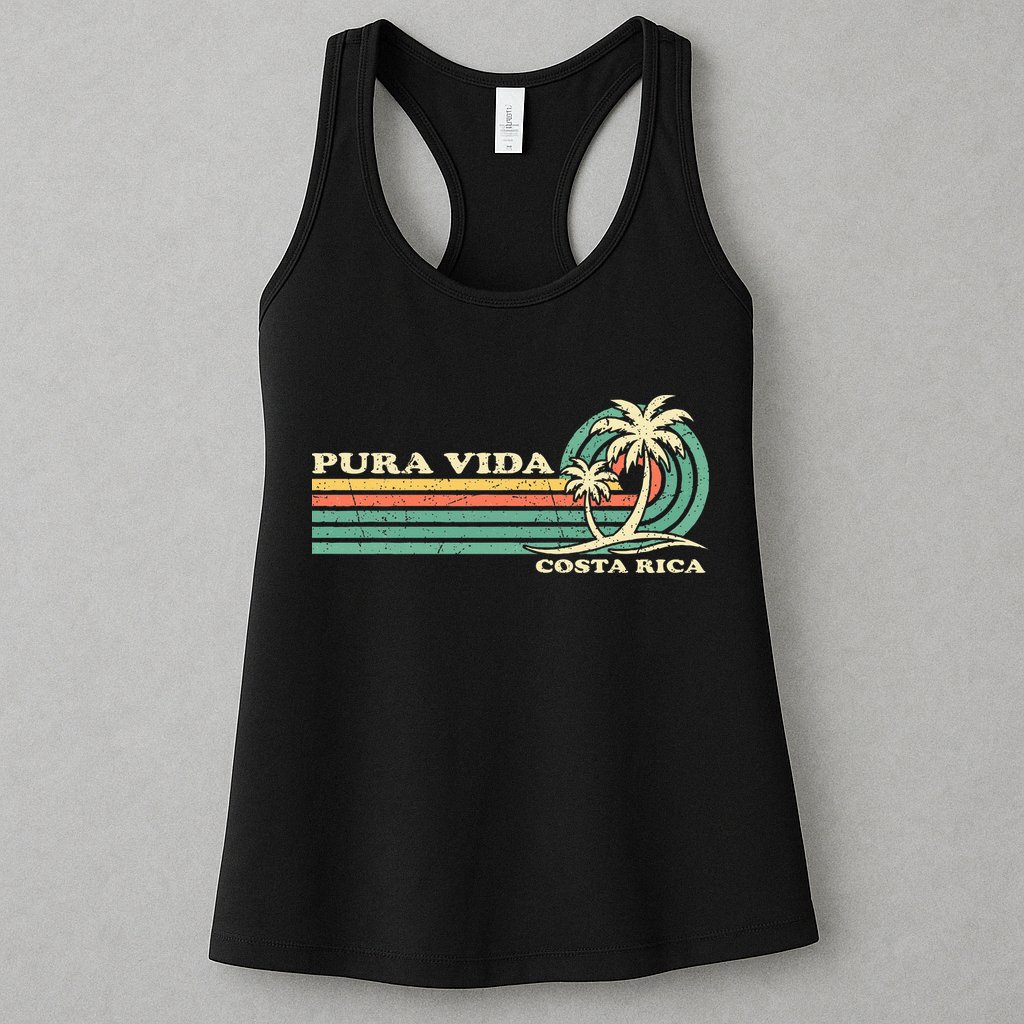 Family Vacation Costa Rica Pura Vida Beach Womens Tank Top