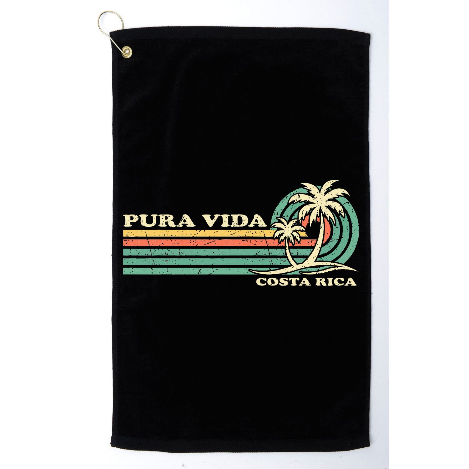 Family Vacation Costa Rica Pura Vida Beach Golf Towel