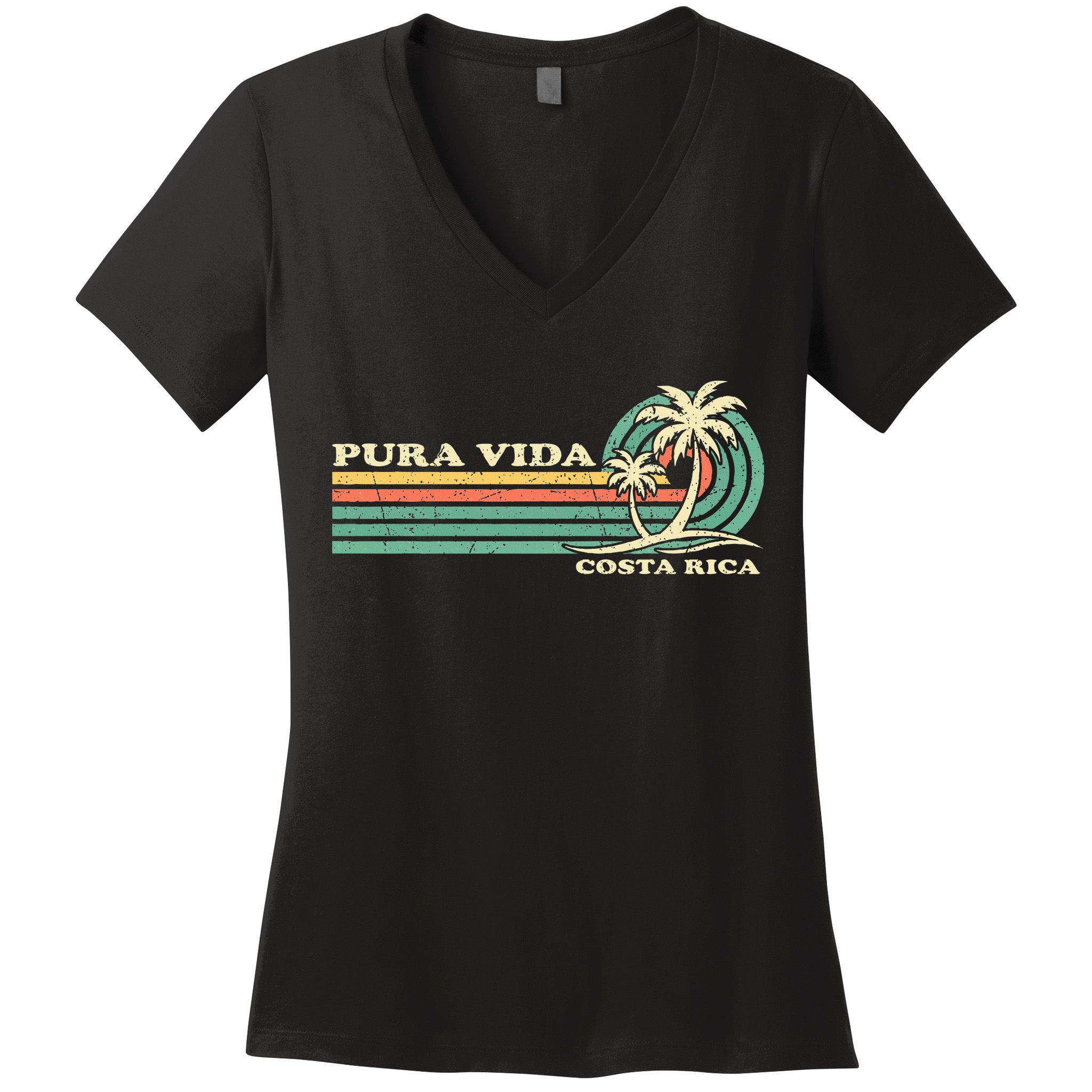 Family Vacation Costa Rica Pura Vida Beach Women's V-Neck T-Shirt
