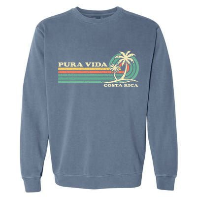 Family Vacation Costa Rica Pura Vida Beach Garment-Dyed Sweatshirt
