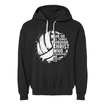 Funny Volleyball Christian Design For Women Garment-Dyed Fleece Hoodie
