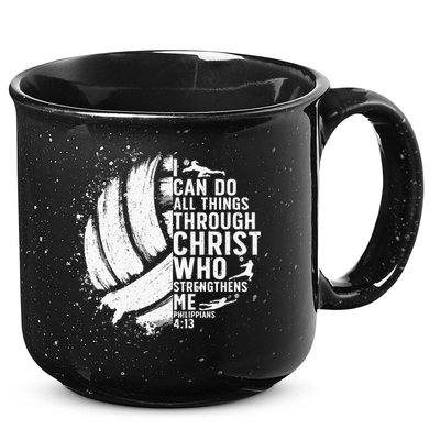 Funny Volleyball Christian Design For Women 15oz Campfire Ceramic Mug
