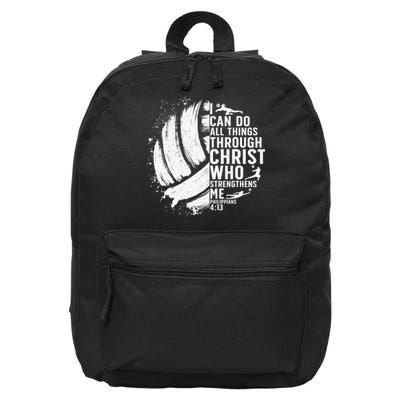 Funny Volleyball Christian Design For Women 16 in Basic Backpack