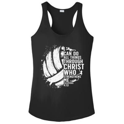 Funny Volleyball Christian Design For Women Ladies PosiCharge Competitor Racerback Tank
