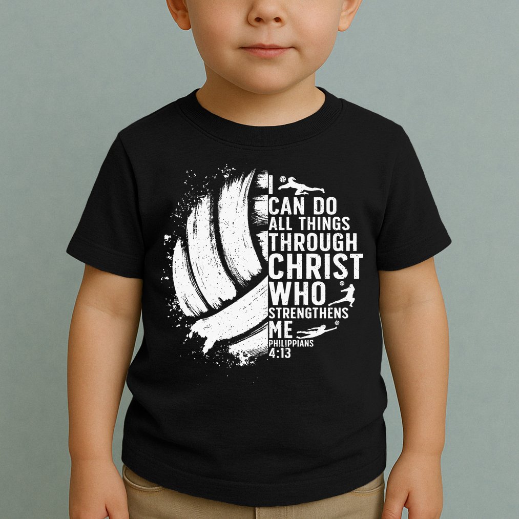 Funny Volleyball Christian Design For Women Toddler T-Shirt