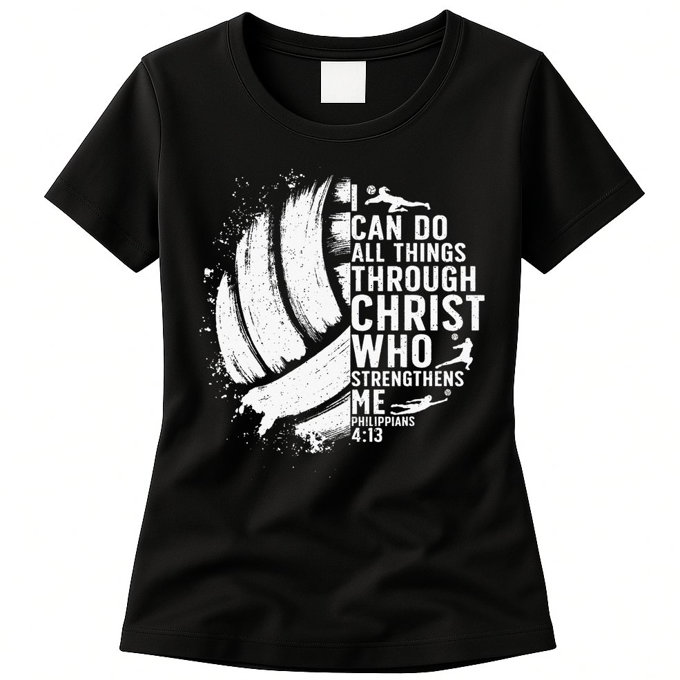 Funny Volleyball Christian Design For Women Womens T-Shirt
