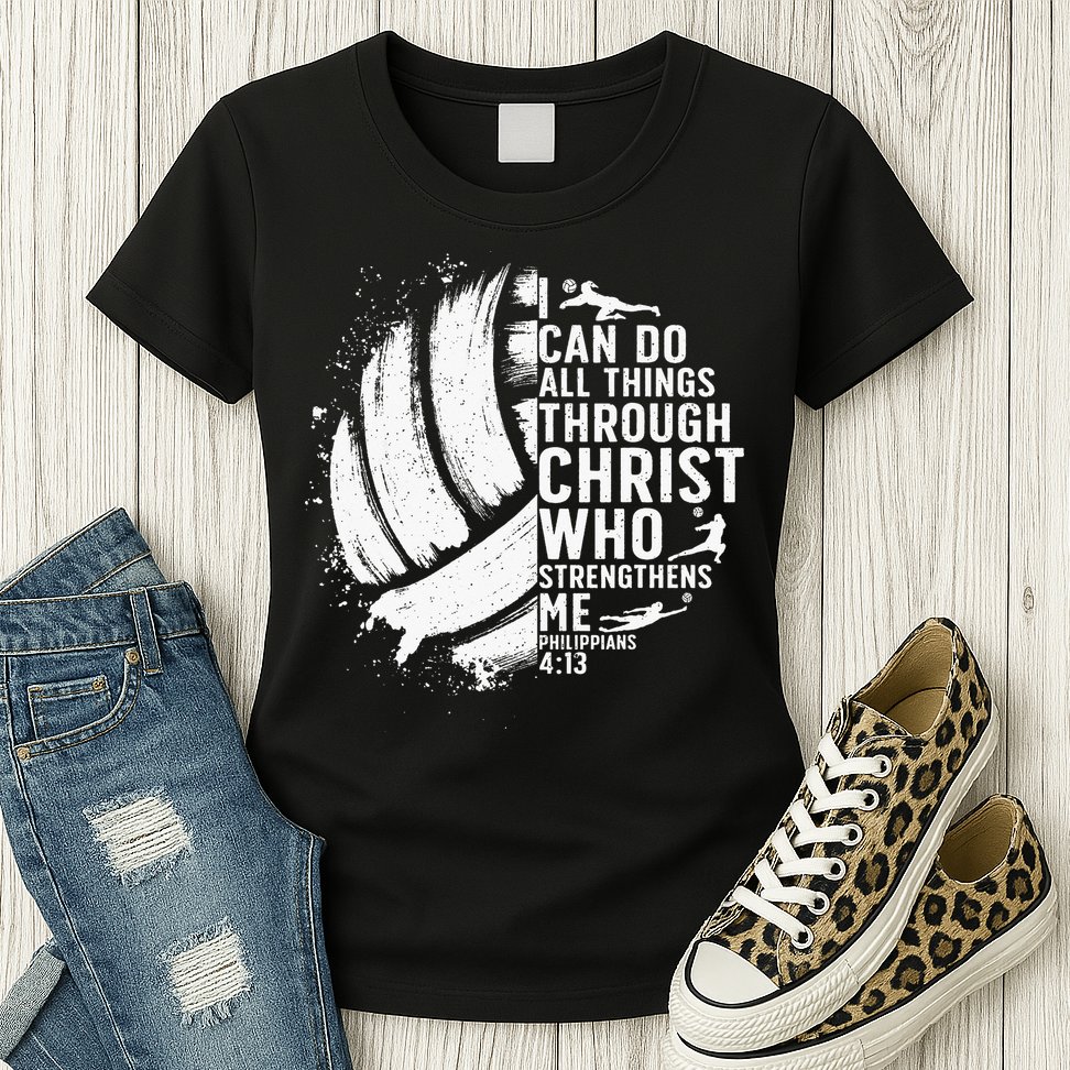 Funny Volleyball Christian Design For Women Womens T-Shirt