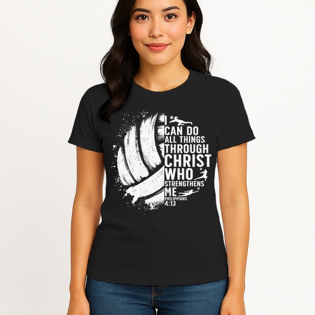 Funny Volleyball Christian Design For Women Womens T-Shirt