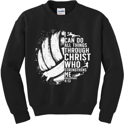 Funny Volleyball Christian Design For Women Kids Sweatshirt