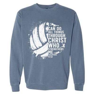 Funny Volleyball Christian Design For Women Garment-Dyed Sweatshirt