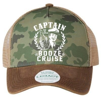Funny Vintage Captain Of The Booze Cruise Legacy Tie Dye Trucker Hat