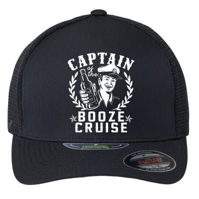 Funny Vintage Captain Of The Booze Cruise Flexfit Unipanel Trucker Cap