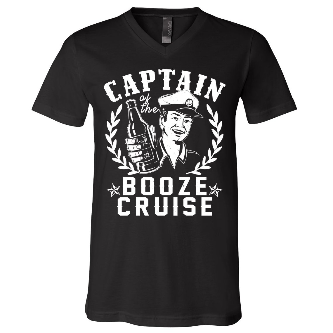 Funny Vintage Captain Of The Booze Cruise V-Neck T-Shirt