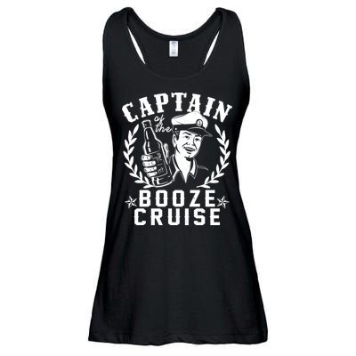 Funny Vintage Captain Of The Booze Cruise Ladies Essential Flowy Tank