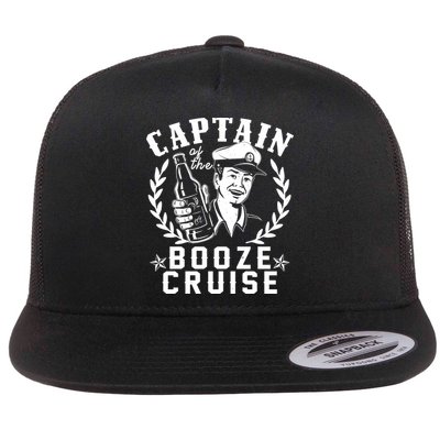 Funny Vintage Captain Of The Booze Cruise Flatbill Hat