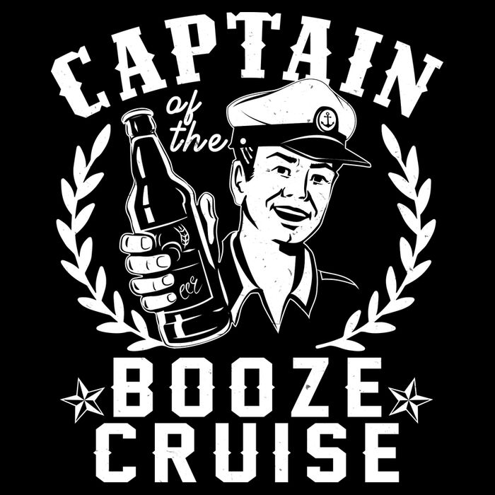 Funny Vintage Captain Of The Booze Cruise Flatbill Hat