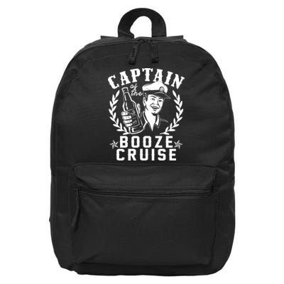 Funny Vintage Captain Of The Booze Cruise 16 in Basic Backpack