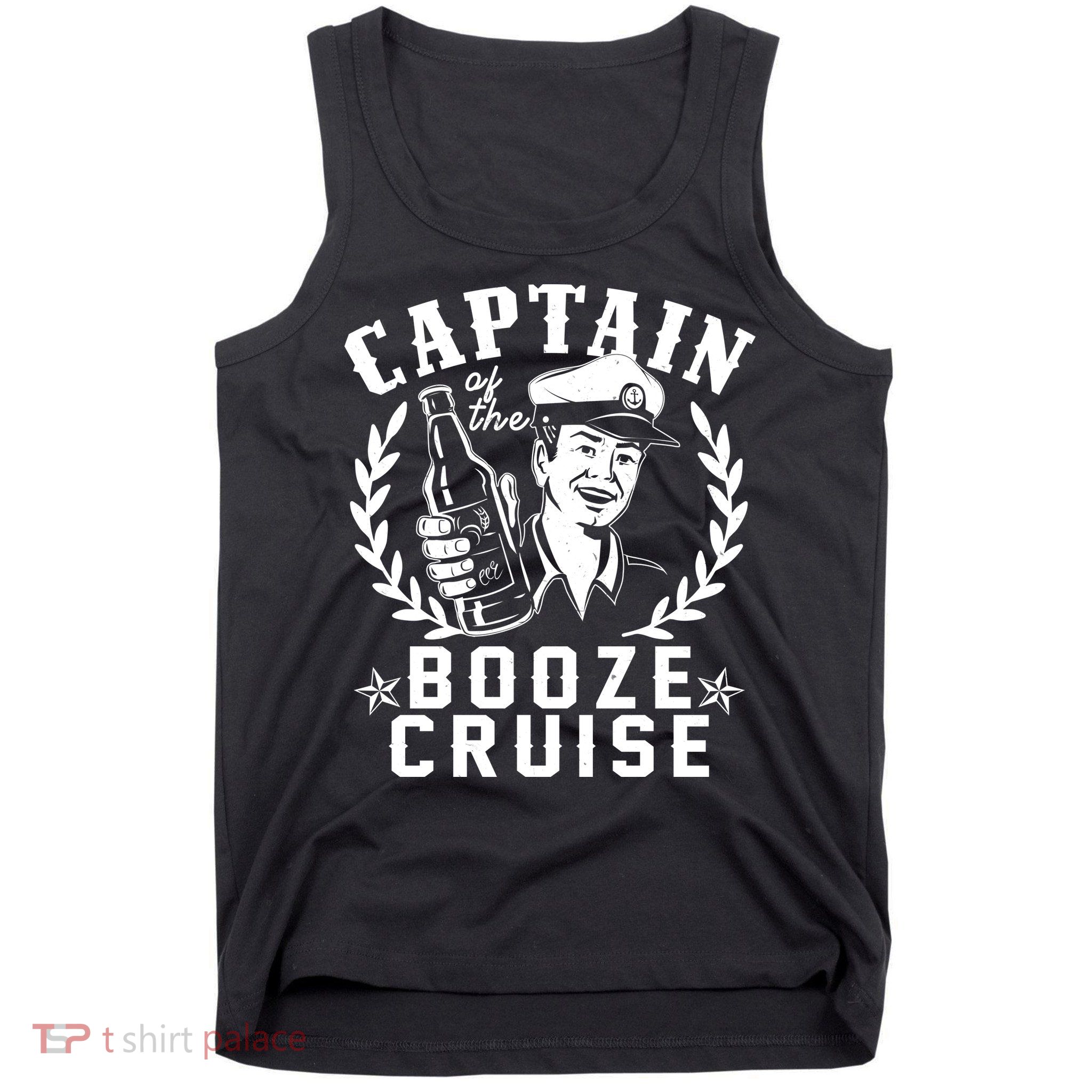 Funny Vintage Captain Of The Booze Cruise Tank Top