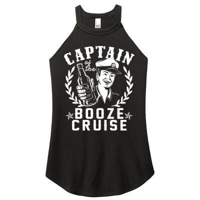 Funny Vintage Captain Of The Booze Cruise Women's Perfect Tri Rocker Tank