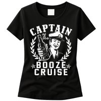 Funny Vintage Captain Of The Booze Cruise Womens T-Shirt
