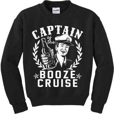 Funny Vintage Captain Of The Booze Cruise Kids Sweatshirt