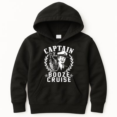 Funny Vintage Captain Of The Booze Cruise Kids Hoodie