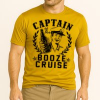 Funny Vintage Captain Of The Booze Cruise Performance Shirt