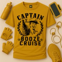 Funny Vintage Captain Of The Booze Cruise Performance Shirt