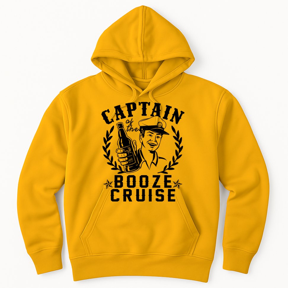 Funny Vintage Captain Of The Booze Cruise Hoodie