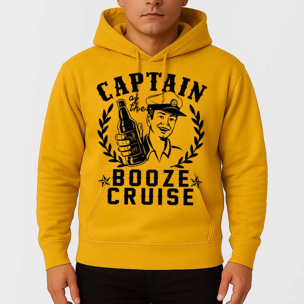 Funny Vintage Captain Of The Booze Cruise Hoodie