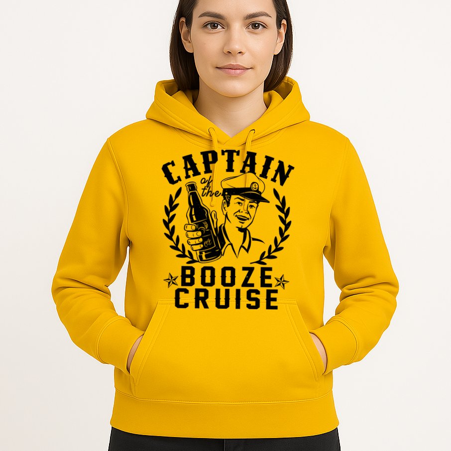 Funny Vintage Captain Of The Booze Cruise Hoodie