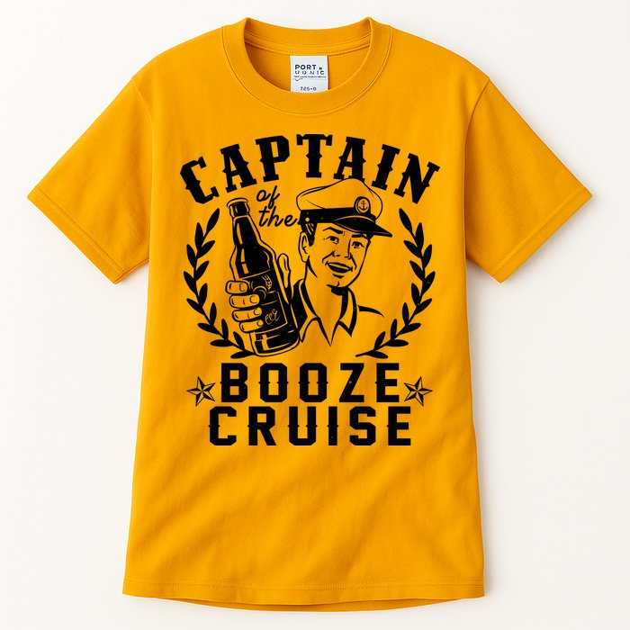 Funny Vintage Captain Of The Booze Cruise Tall T-Shirt