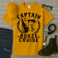 Funny Vintage Captain Of The Booze Cruise Tall T-Shirt