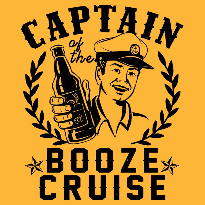 Funny Vintage Captain Of The Booze Cruise Tall T-Shirt