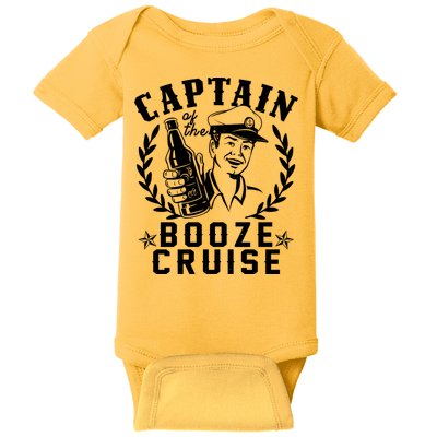 Funny Vintage Captain Of The Booze Cruise Baby Bodysuit