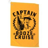 Funny Vintage Captain Of The Booze Cruise Golf Towel
