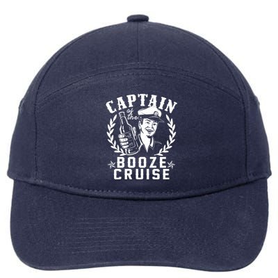 Funny Vintage Captain Of The Booze Cruise 7-Panel Snapback Hat