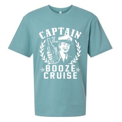 Funny Vintage Captain Of The Booze Cruise Sueded Cloud Jersey T-Shirt