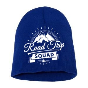 Family Vacation Cool Gift Road Trip Squad Mountains Cute Gift Short Acrylic Beanie