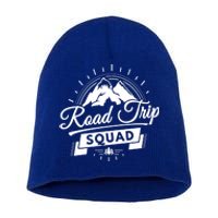 Family Vacation Cool Gift Road Trip Squad Mountains Cute Gift Short Acrylic Beanie