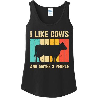 Funny Vintage Cow Design Cow Farmer Wo Cattle Lover Ladies Essential Tank