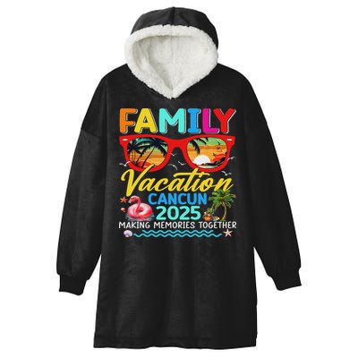 Family Vacation Cancun 2025 Summer Matching Group Trip Hooded Wearable Blanket
