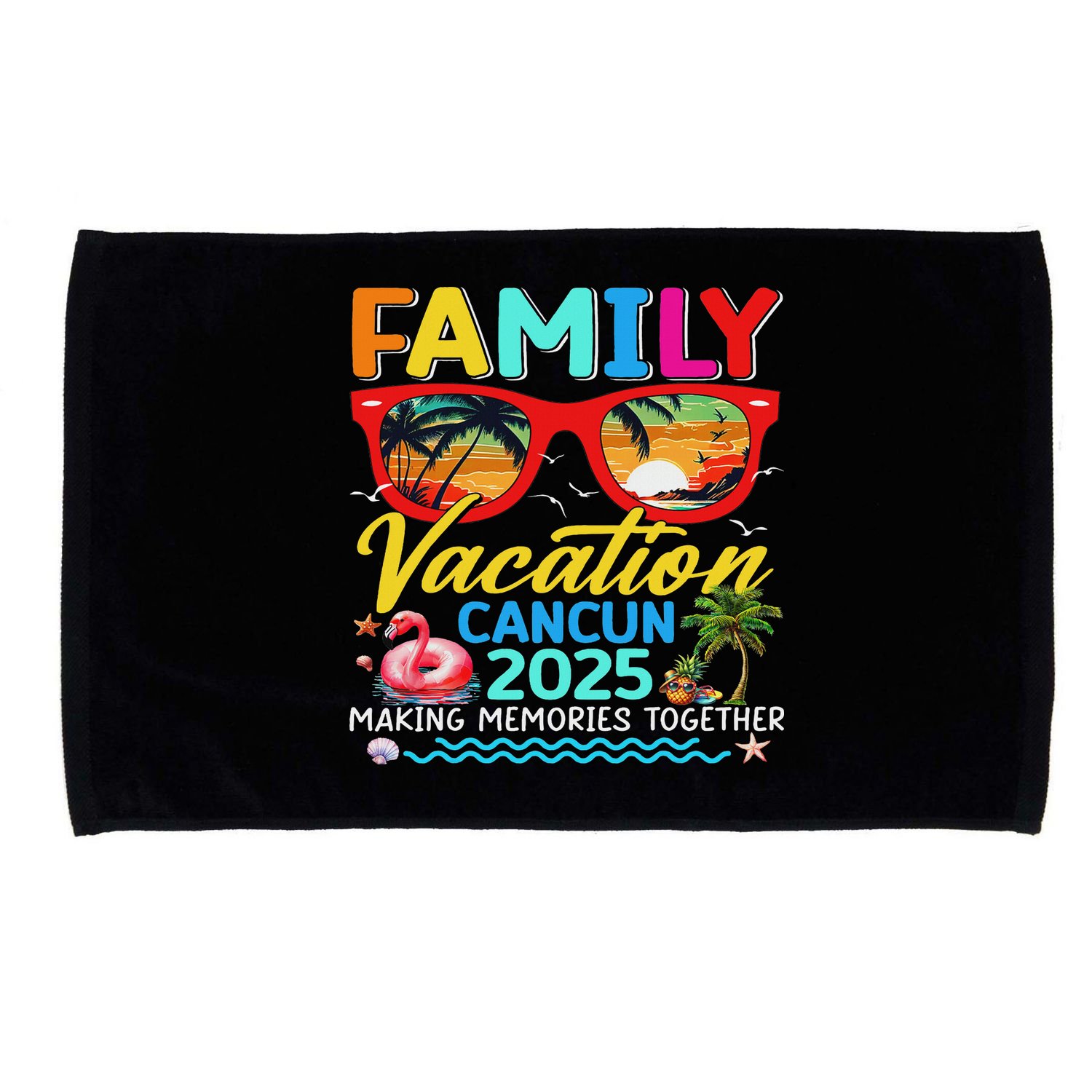Family Vacation Cancun 2025 Summer Matching Group Trip Microfiber Hand Towel