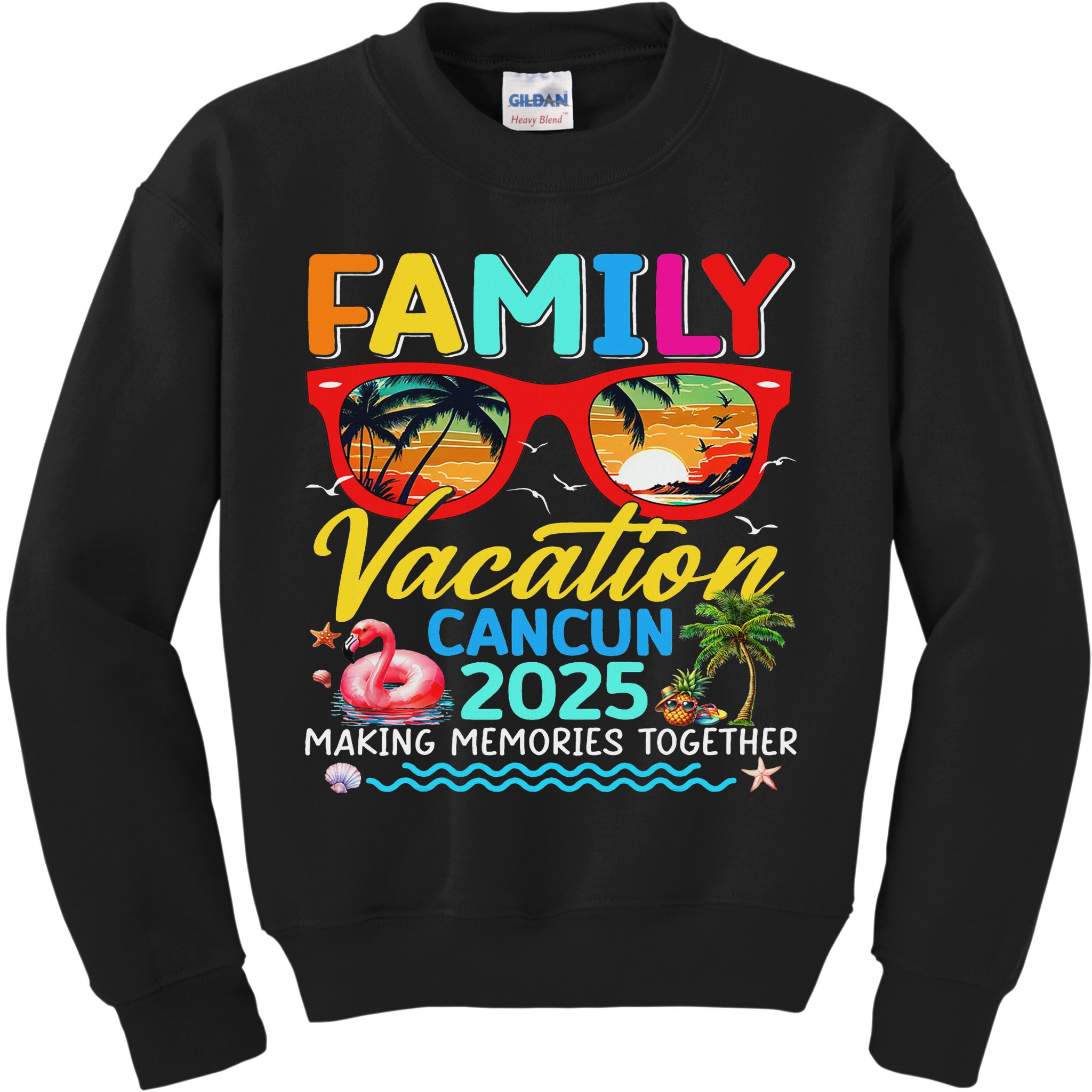 Family Vacation Cancun 2025 Summer Matching Group Trip Kids Sweatshirt