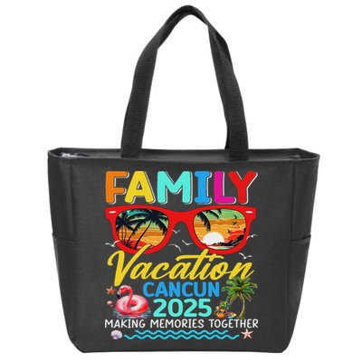 Family Vacation Cancun 2025 Summer Matching Group Trip Zip Tote Bag